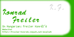 konrad freiler business card